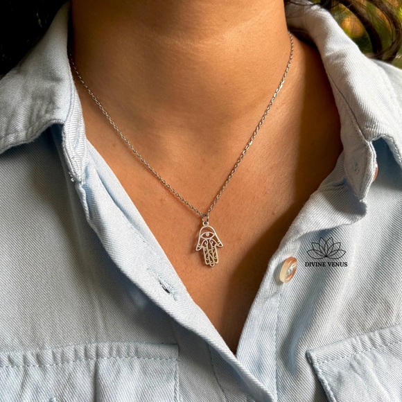Hamsa Necklace | Stainless Steel Jewelry - Picture 11 of 11